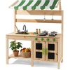image:imageINFANS Mud Kitchen Outdoor Play Kitchen with Awning Faucet Stoves Cooking Accessories Removable Sink Wooden Kids Kitchen Playset Backyard Garden Toys for Boys Girls Ages 3with Tent