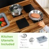 image:imageINFANS Mud Kitchen Outdoor Play Kitchen with Drawing Board 4 Cups Removable Sink Storage Cooking Accessories Wooden Kids Kitchen Playset Gift for Boys Girls Ages 3with Blackboard