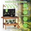 image:imageINFANS Mud Kitchen Outdoor Play Kitchen with Drawing Board 4 Cups Removable Sink Storage Cooking Accessories Wooden Kids Kitchen Playset Gift for Boys Girls Ages 3with Blackboard