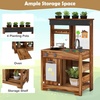 image:imageINFANS Mud Kitchen Outdoor Play Kitchen with Drawing Board 4 Cups Removable Sink Storage Cooking Accessories Wooden Kids Kitchen Playset Gift for Boys Girls Ages 3with Acrylic Drawing Board
