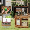 image:imageINFANS Mud Kitchen Outdoor Play Kitchen with Drawing Board 4 Cups Removable Sink Storage Cooking Accessories Wooden Kids Kitchen Playset Gift for Boys Girls Ages 3with Acrylic Drawing Board