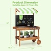 image:imageINFANS Mud Kitchen Outdoor Play Kitchen with Drawing Board 4 Cups Removable Sink Storage Cooking Accessories Wooden Kids Kitchen Playset Gift for Boys Girls Ages 3with Blackboard