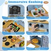 image:imageINFANS Mud Kitchen Wood Pretend Play Kitchen with Running Water Removable Sand Sink Cover Cloth Faucet Chalkboard Stoves Toddle
