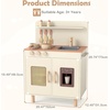 image:imageINFANS Play Kitchen for Kids Wooden Pretend Playset with Rattan Door Realistic Sounds Towel Rack Toddler Cooking Toy Gift for Boys Girls Aged 3White