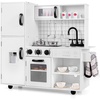 image:imageINFANS Kid Kitchen Playset Toddler Wooden Pretend Cooking Set with Realistic Light amp Sound Stove Sink Microwave Storage Cabinet Play Kitchen Toy Set for Children Boys GirlsWhite