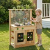 image:imageINFANS Mud Kitchen Outdoor Play Kitchen with Awning Faucet Stoves Cooking Accessories Removable Sink Wooden Kids Kitchen Playset Backyard Garden Toys for Boys Girls Ages 3with Acrylic Drawing Board