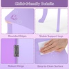 image:imageINFANS Kids Vanity 2 in 1 Wooden Princess Makeup Table and Stool Set with TriFolding Detachable Mirror 10 Accessories Toddler Pretend Beauty Dressing Play for Girls Aged 3Purple