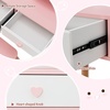 image:imageINFANS Kids Vanity Set 2 in 1 Wooden Princess Makeup Table and Chair with Mirror Storage Drawers Shelf for Little Girls Rabbit Themed Toddler Dressing Desk Beauty Play Set GiftWhite