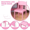 image:imageINFANS Kids Vanity with Lights Princess Makeup Desk with Mirror Jewelry Hanger Fabric Drawers Toddler Table and Chair Set Pretend Play for GirlsPink with Cabinet