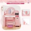 image:imageINFANS Kids Vanity with Lights Princess Makeup Desk with Mirror Jewelry Hanger Fabric Drawers Toddler Table and Chair Set Pretend Play for GirlsPink with Jewelry Stand