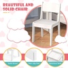 image:imageINFANS Kids Vanity with Lights Princess Makeup Desk with Mirror Jewelry Hanger Fabric Drawers Toddler Table and Chair Set Pretend Play for GirlsWhite with Cabinet