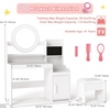 image:imageINFANS Kids Vanity with Lights Princess Makeup Desk with Mirror Storage Shelves Toddler Table and Chair Set Pretend Play for Girls Aged 49Cream White