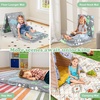 image:imageINFANS Foldable Floor Mattress for Kids Glow in Dark TriFolding Nap Mat for Sleeping Daycare Portable Foam Mattress Floor Futon Bed with Washable Cover Storage BagGary Glowing Dinosaur