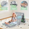 image:imageINFANS Foldable Floor Mattress for Kids Glow in Dark TriFolding Nap Mat for Sleeping Daycare Portable Foam Mattress Floor Futon Bed with Washable Cover Storage BagGary Glowing Dinosaur