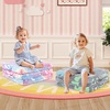 image:imageINFANS Foldable Floor Mattress for Kids Glow in Dark TriFolding Nap Mat for Sleeping Daycare Portable Foam Mattress Floor Futon Bed with Washable Cover Storage BagPink Glowing Unicorn