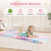 image:imageINFANS Foldable Floor Mattress for Kids Glow in Dark TriFolding Nap Mat for Sleeping Daycare Portable Foam Mattress Floor Futon Bed with Washable Cover Storage BagPink Glowing Unicorn