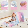 image:imageINFANS Foldable Floor Mattress for Kids Glow in Dark TriFolding Nap Mat for Sleeping Daycare Portable Foam Mattress Floor Futon Bed with Washable Cover Storage BagPink Glowing Unicorn