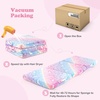 image:imageINFANS Foldable Floor Mattress for Kids Glow in Dark TriFolding Nap Mat for Sleeping Daycare Portable Foam Mattress Floor Futon Bed with Washable Cover Storage BagPink Glowing Unicorn