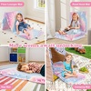 image:imageINFANS Foldable Floor Mattress for Kids Glow in Dark TriFolding Nap Mat for Sleeping Daycare Portable Foam Mattress Floor Futon Bed with Washable Cover Storage BagPink Glowing Unicorn