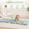 image:imageINFANS Foldable Floor Mattress for Kids Glow in Dark TriFolding Nap Mat for Sleeping Daycare Portable Foam Mattress Floor Futon Bed with Washable Cover Storage BagGary Glowing Dinosaur