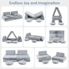 image:imageINFANS Modular Kids Play Couch 10PCS Fluorescent Toddler Creative Sectional Fort Building Sofa for Playroom Bedroom Children Convertible Soft Foam Furniture Playset Floor Cushion Boys Girls6 PCS