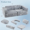 image:imageINFANS Modular Kids Play Couch 10PCS Fluorescent Toddler Creative Sectional Fort Building Sofa for Playroom Bedroom Children Convertible Soft Foam Furniture Playset Floor Cushion Boys Girls10 PCS