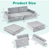 image:imageINFANS Modular Kids Play Couch 10PCS Fluorescent Toddler Creative Sectional Fort Building Sofa for Playroom Bedroom Children Convertible Soft Foam Furniture Playset Floor Cushion Boys Girls8 PCS