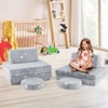 image:imageINFANS Modular Kids Play Couch 10PCS Fluorescent Toddler Creative Sectional Fort Building Sofa for Playroom Bedroom Children Convertible Soft Foam Furniture Playset Floor Cushion Boys Girls6 PCS