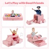 image:imageINFANS Modular Kids Play Couch 13 PCS Toddler Creative Sectional Fort Building Sofa for Bedroom Playroom Children Convertible Versatile Soft Foam Furniture Playset Crawling Floor CushionPink