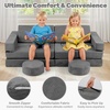 image:imageINFANS Modular Kids Play Couch 13 PCS Toddler Creative Sectional Fort Building Sofa for Bedroom Playroom Children Convertible Versatile Soft Foam Furniture Playset Crawling Floor CushionGrey
