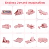 image:imageINFANS Modular Kids Play Couch 13 PCS Toddler Creative Sectional Fort Building Sofa for Bedroom Playroom Children Convertible Versatile Soft Foam Furniture Playset Crawling Floor CushionPink