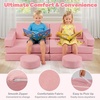 image:imageINFANS Modular Kids Play Couch 13 PCS Toddler Creative Sectional Fort Building Sofa for Bedroom Playroom Children Convertible Versatile Soft Foam Furniture Playset Crawling Floor CushionPink