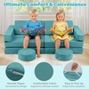 image:imageINFANS Modular Kids Play Couch 13 PCS Toddler Creative Sectional Fort Building Sofa for Bedroom Playroom Children Convertible Versatile Soft Foam Furniture Playset Crawling Floor CushionGreen