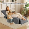 image:imageINFANS Modular Kids Play Couch 13 PCS Toddler Creative Sectional Fort Building Sofa for Bedroom Playroom Children Convertible Versatile Soft Foam Furniture Playset Crawling Floor CushionGrey