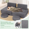 image:imageINFANS Modular Kids Play Couch 6 PCS Toddler Creative Sectional Fort Building Sofa for Playroom Bedroom Children Convertible Soft Foam Furniture Playset and Floor Cushion for Boys and Girls
