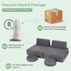 image:imageINFANS Modular Kids Play Couch 6 PCS Toddler Creative Sectional Fort Building Sofa for Playroom Bedroom Children Convertible Soft Foam Furniture Playset and Floor Cushion for Boys and Girls