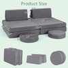 image:imageINFANS Modular Kids Play Couch 6 PCS Toddler Creative Sectional Fort Building Sofa for Playroom Bedroom Children Convertible Soft Foam Furniture Playset and Floor Cushion for Boys and Girls