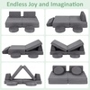 image:imageINFANS Modular Kids Play Couch 6 PCS Toddler Creative Sectional Fort Building Sofa for Playroom Bedroom Children Convertible Soft Foam Furniture Playset and Floor Cushion for Boys and Girls