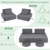 image:imageINFANS Modular Kids Play Couch 6 PCS Toddler Creative Sectional Fort Building Sofa for Playroom Bedroom Children Convertible Soft Foam Furniture Playset and Floor Cushion for Boys and Girls