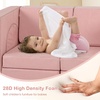 image:imageINFANS Modular Kids Play Couch 8 PCS Toddler Creative Sectional Fort Building Sofa for Playroom Bedroom Children Convertible Versatile Soft Foam Furniture Playset Crawling Floor Cushion GreyPink