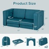 image:imageINFANS Modular Kids Play Couch 8 PCS Toddler Creative Sectional Fort Building Sofa for Playroom Bedroom Children Convertible Versatile Soft Foam Furniture Playset Crawling Floor Cushion GreyBlue