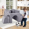 image:imageINFANS Modular Kids Play Couch 8 PCS Toddler Creative Sectional Fort Building Sofa for Playroom Bedroom Children Convertible Versatile Soft Foam Furniture Playset Crawling Floor Cushion GreyGrey