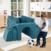 image:imageINFANS Modular Kids Play Couch 8 PCS Toddler Creative Sectional Fort Building Sofa for Playroom Bedroom Children Convertible Versatile Soft Foam Furniture Playset Crawling Floor Cushion GreyBlue