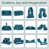 image:imageINFANS Modular Kids Play Couch 8 PCS Toddler Creative Sectional Fort Building Sofa for Playroom Bedroom Children Convertible Versatile Soft Foam Furniture Playset Crawling Floor Cushion GreyBlue