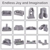 image:imageINFANS Modular Kids Play Couch 8 PCS Toddler Creative Sectional Fort Building Sofa for Playroom Bedroom Children Convertible Versatile Soft Foam Furniture Playset Crawling Floor Cushion GreyGrey