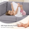 image:imageINFANS Modular Kids Play Couch 8 PCS Toddler Creative Sectional Fort Building Sofa for Playroom Bedroom Children Convertible Versatile Soft Foam Furniture Playset Crawling Floor Cushion GreyGrey