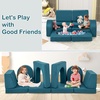 image:imageINFANS Modular Kids Play Couch 8 PCS Toddler Creative Sectional Fort Building Sofa for Playroom Bedroom Children Convertible Versatile Soft Foam Furniture Playset Crawling Floor Cushion GreyBlue