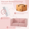 image:imageINFANS Modular Kids Play Couch 8 PCS Toddler Creative Sectional Fort Building Sofa for Playroom Bedroom Children Convertible Versatile Soft Foam Furniture Playset Crawling Floor Cushion GreyPink