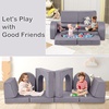 image:imageINFANS Modular Kids Play Couch 8 PCS Toddler Creative Sectional Fort Building Sofa for Playroom Bedroom Children Convertible Versatile Soft Foam Furniture Playset Crawling Floor Cushion GreyGrey