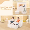 image:imageINFANS Modular Kids Play Couch Toddler Sectional Fort Building Sofa for Playroom Bedroom Convertible Soft Foam Furniture Playset and Floor Cushion for Boys and Girls PinkBeige